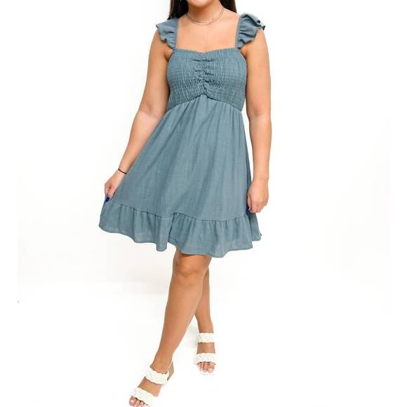 NEW PEACH LOVE everybody talks dress in rich grey - Picture 1 of 3